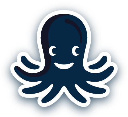 Cephables mascot is a happy octopus named Cephy