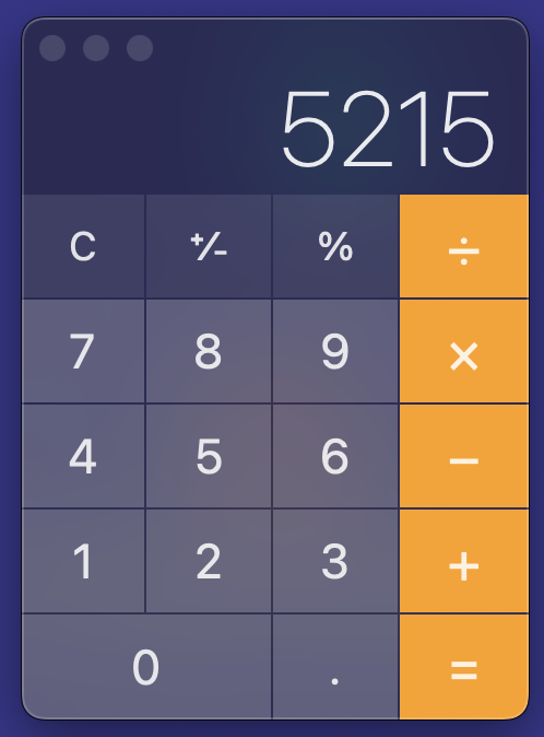 Calculator example with inputs