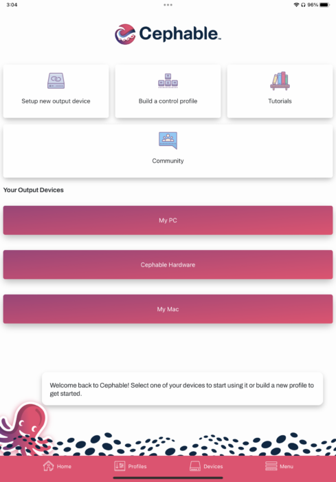 A visual reference map of the homepage of Cephable